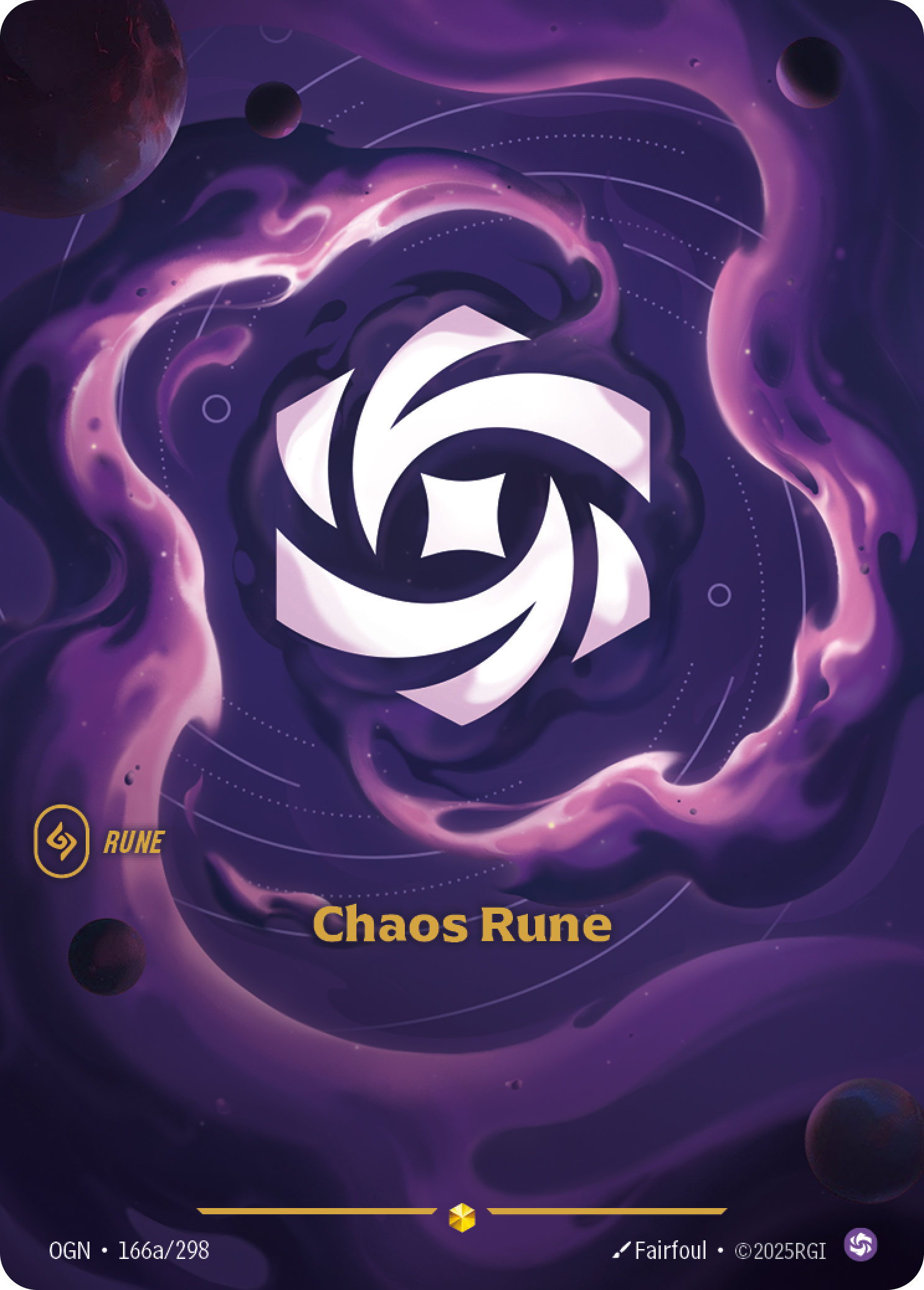 Chaos Rune OGN-166a/298 Alternate Art Riftbound card