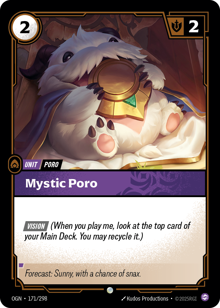 Mystic Poro OGN-171/298 Normal Riftbound card