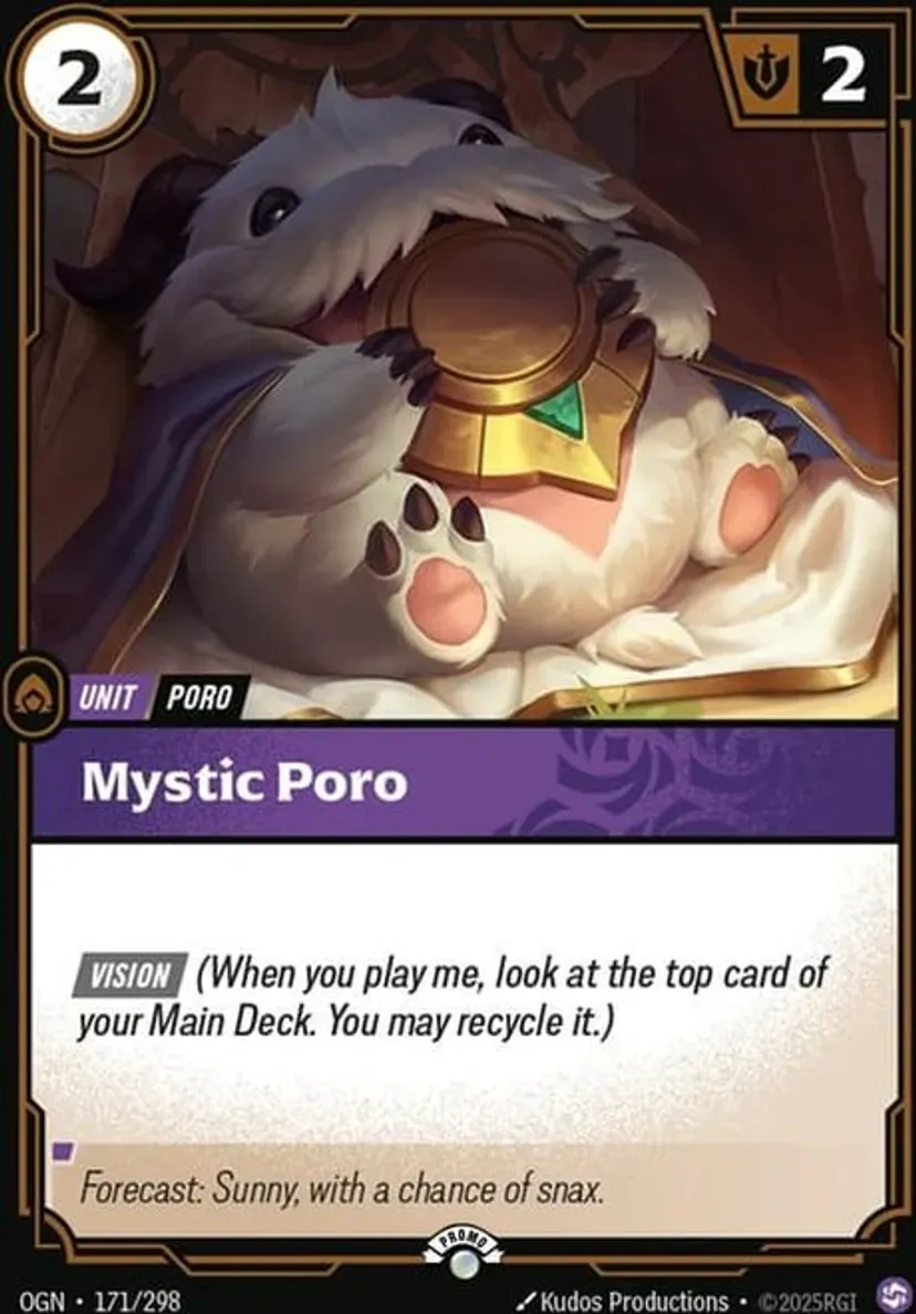 Mystic Poro OGN-171-p-NN Foil Riftbound card