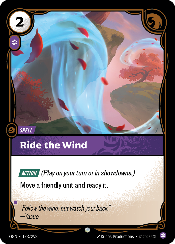 Ride the Wind OGN-173/298 Normal Riftbound card