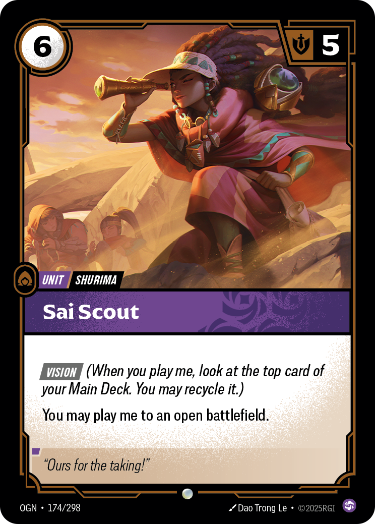Sai Scout OGN-174/298 Normal Riftbound card