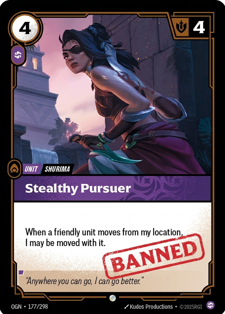 Stealthy Pursuer OGN-177/298 Normal Riftbound card