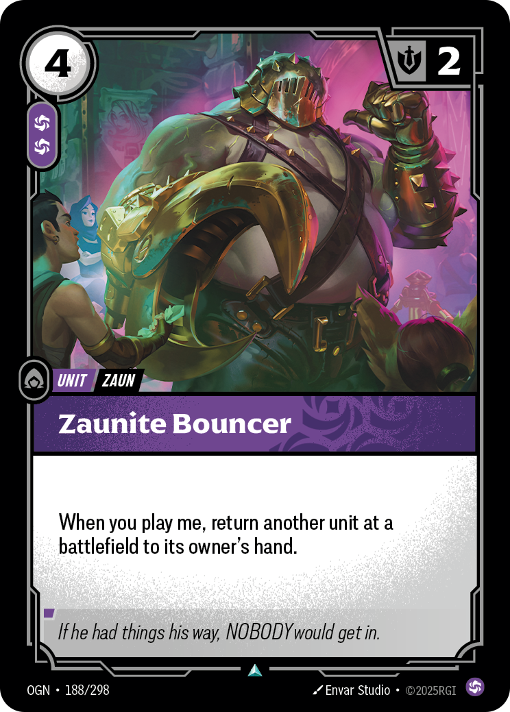 Zaunite Bouncer OGN-188/298 Normal Riftbound card