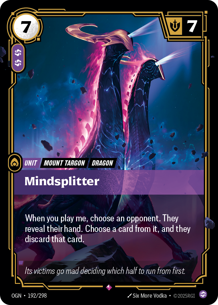 Mindsplitter OGN-192/298 Normal Riftbound card