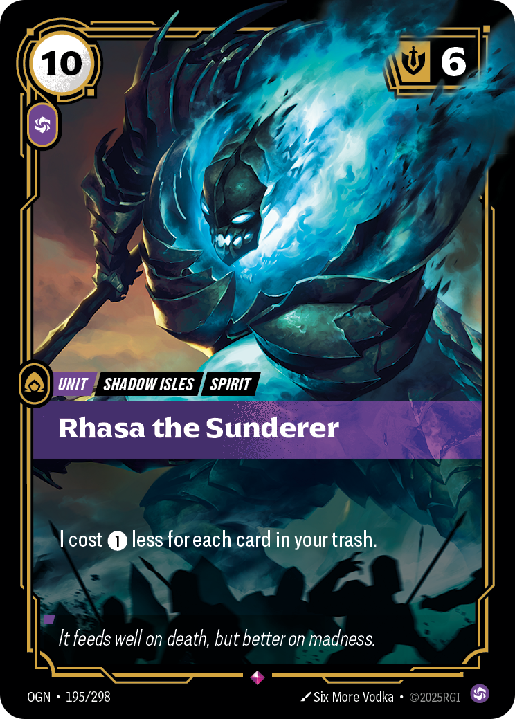 Rhasa the Sunderer OGN-195/298 Normal Riftbound card