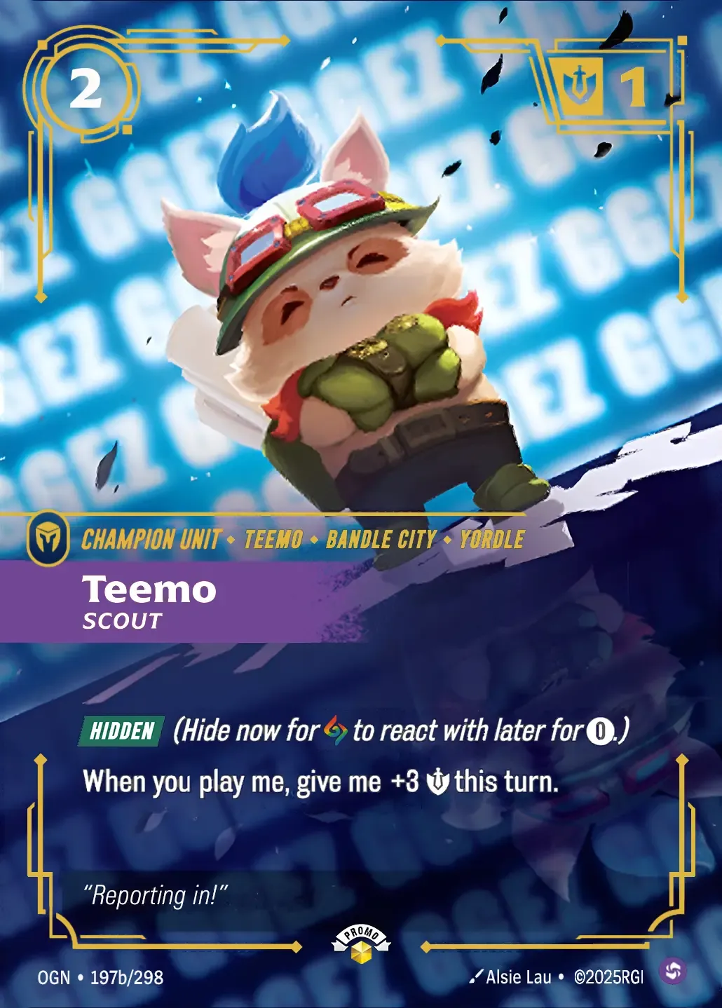 Teemo, Scout OGN-197b-NN Foil Riftbound card