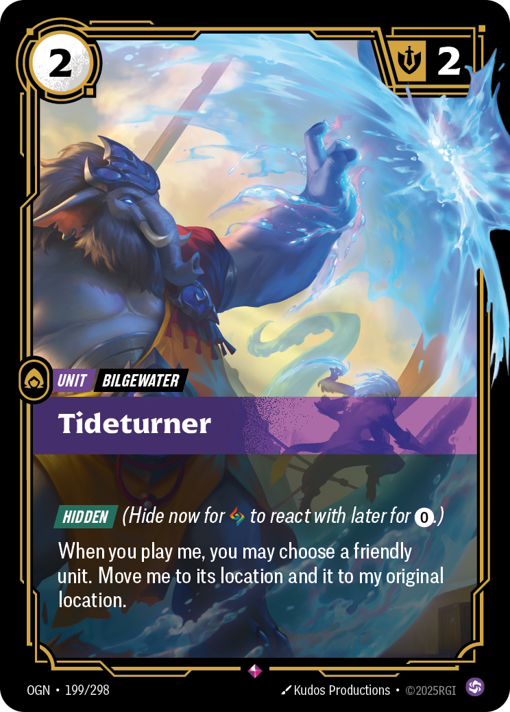 Tideturner OGN-199/298 Normal Riftbound card