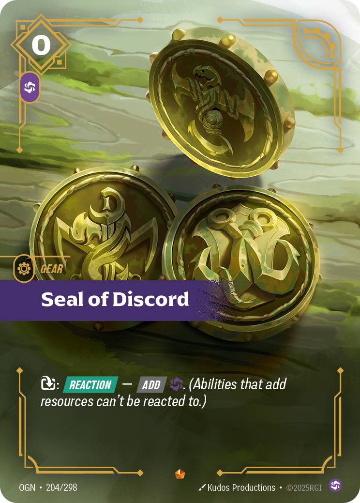 Seal of Discord OGN-204/298 Normal Riftbound card