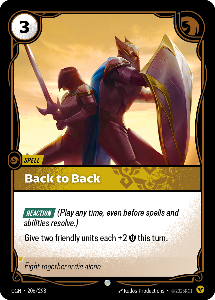 Back to Back OGN-206/298 Normal Riftbound card
