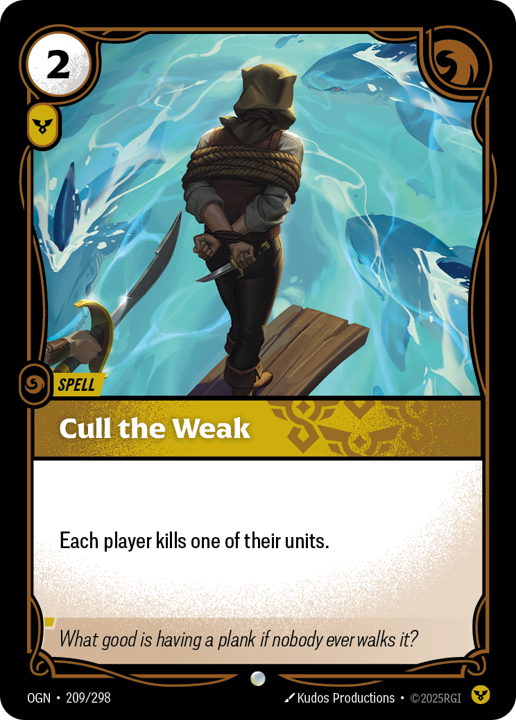 Cull the Weak OGN-209/298 Normal Riftbound card