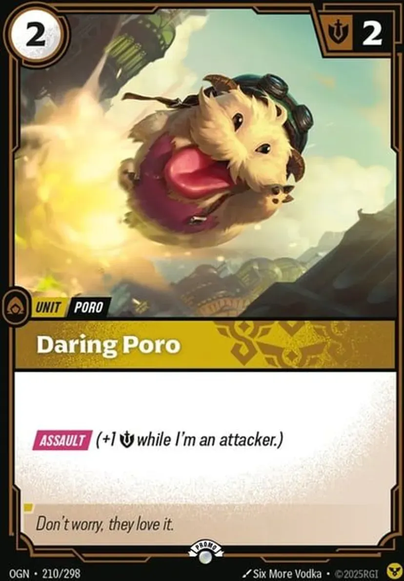 Daring Poro OGN-210-p-NN Foil Riftbound card