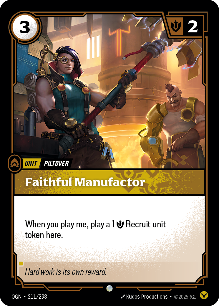 Faithful Manufactor OGN-211/298 Normal Riftbound card