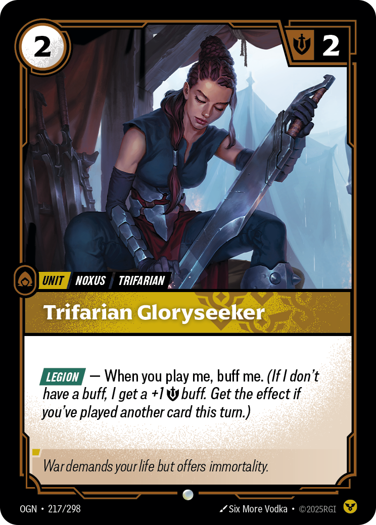 Trifarian Gloryseeker OGN-217/298 Normal Riftbound card