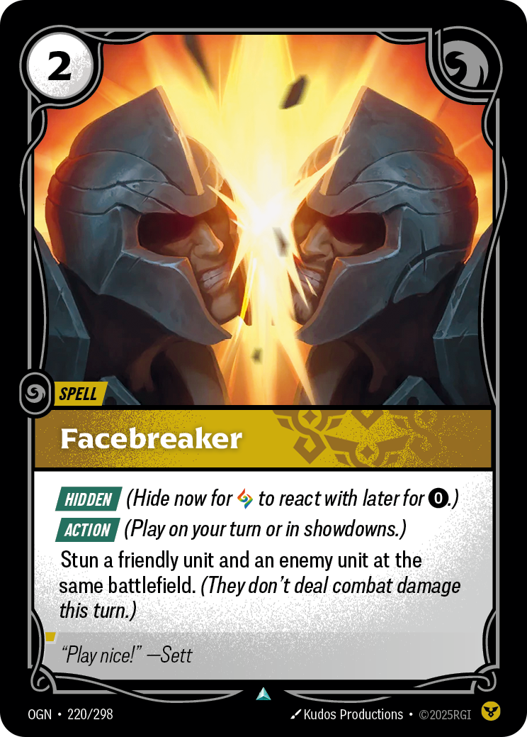 Facebreaker OGN-220/298 Normal Riftbound card