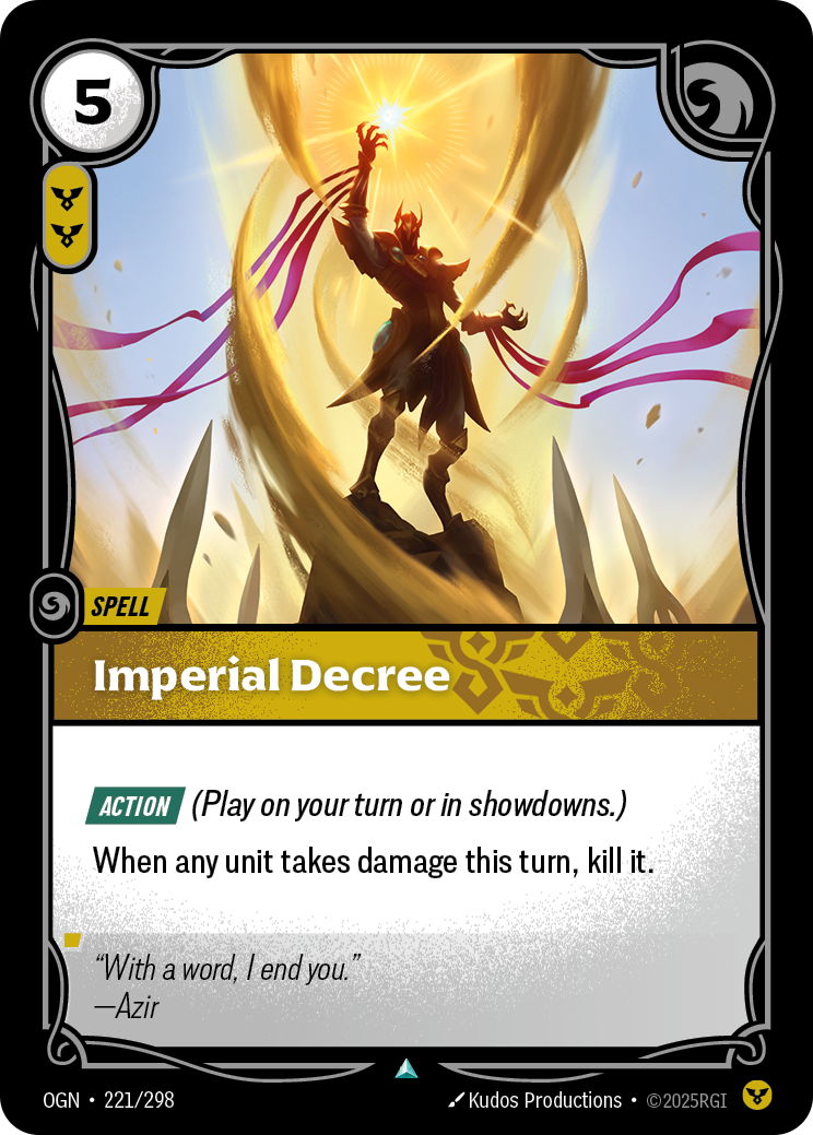 Imperial Decree OGN-221/298 Normal Riftbound card