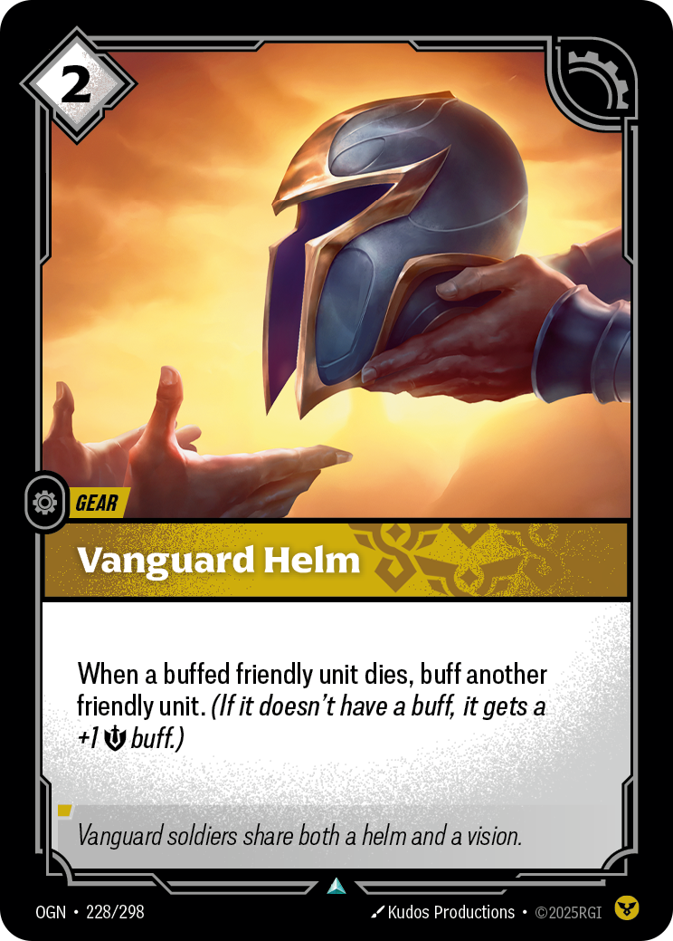 Vanguard Helm OGN-228/298 Normal Riftbound card