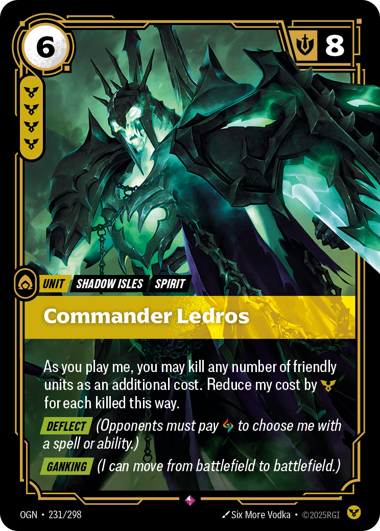 Commander Ledros OGN-231/298 Normal Riftbound card