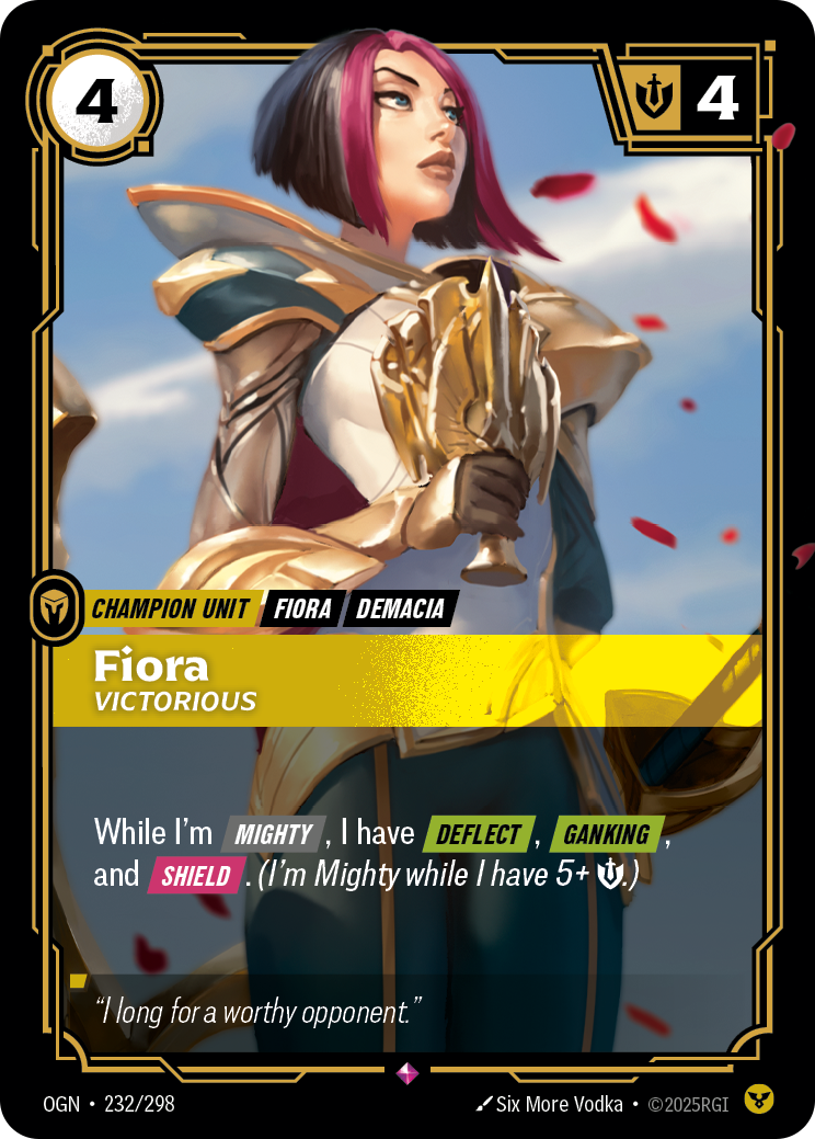 Fiora, Victorious OGN-232/298 Normal Riftbound card