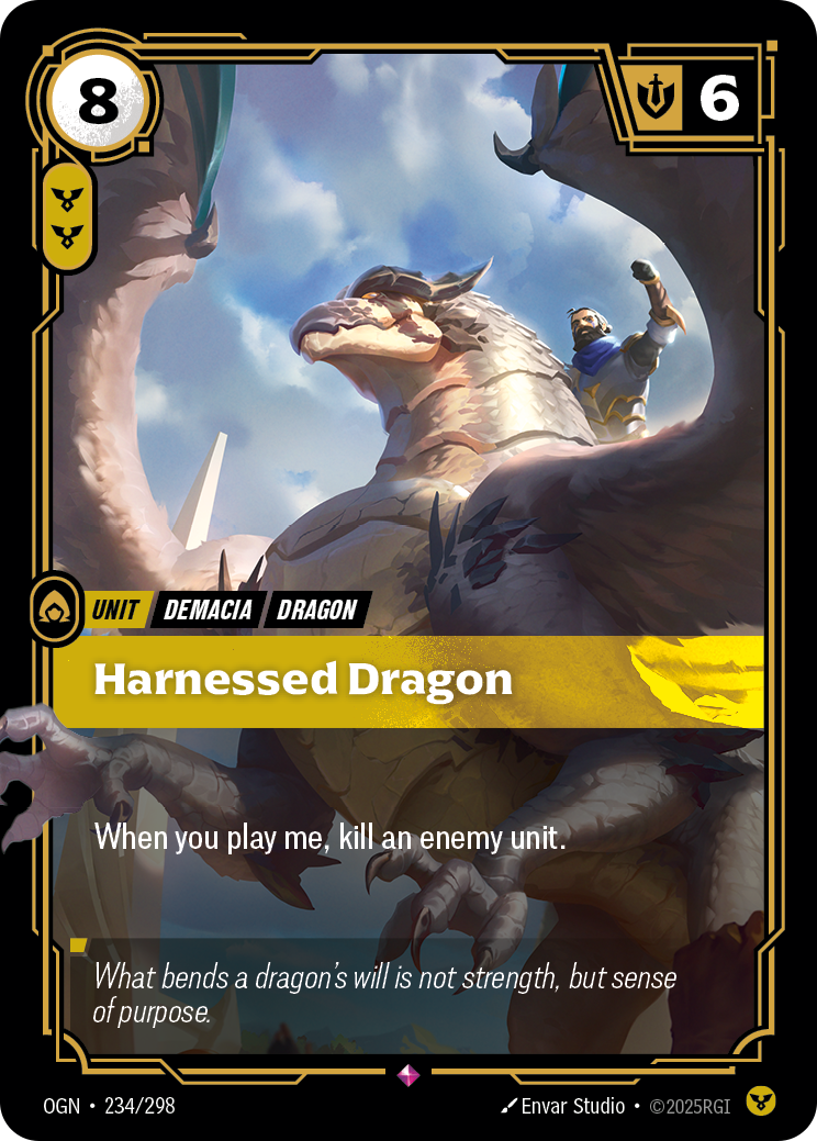 Harnessed Dragon OGN-234/298 Normal Riftbound card