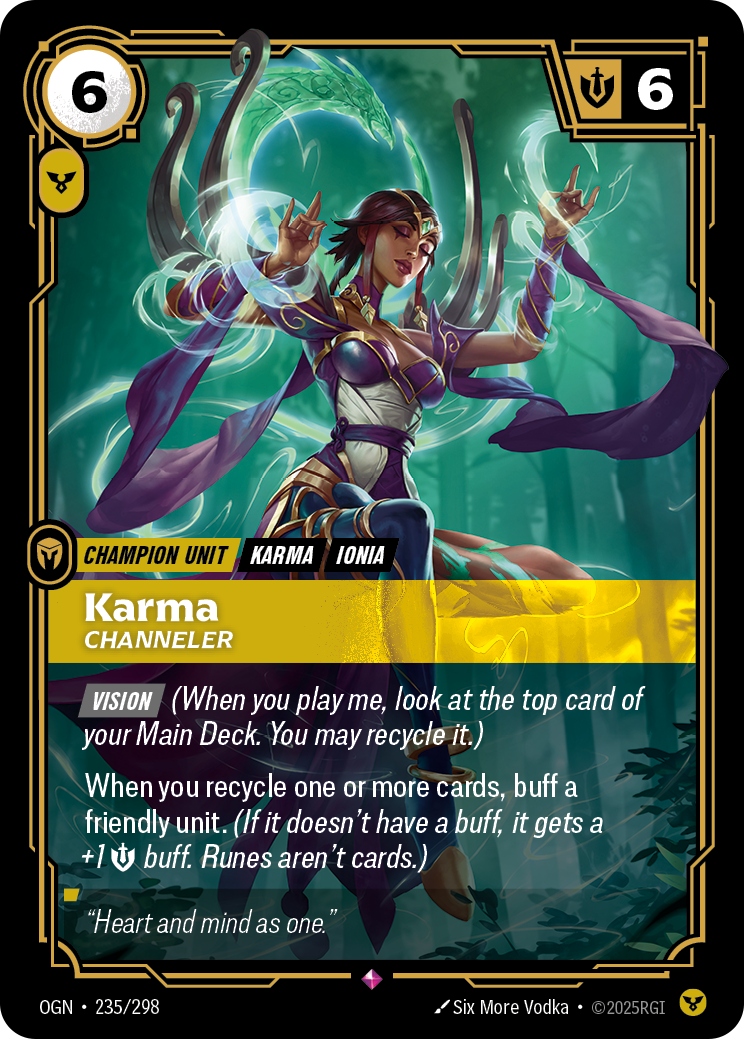 Karma, Channeler OGN-235/298 Normal Riftbound card