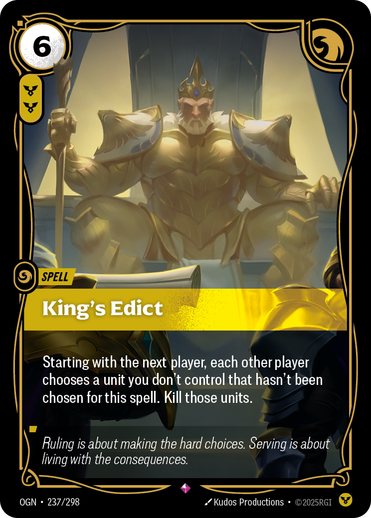 King's Edict OGN-237/298 Normal Riftbound card