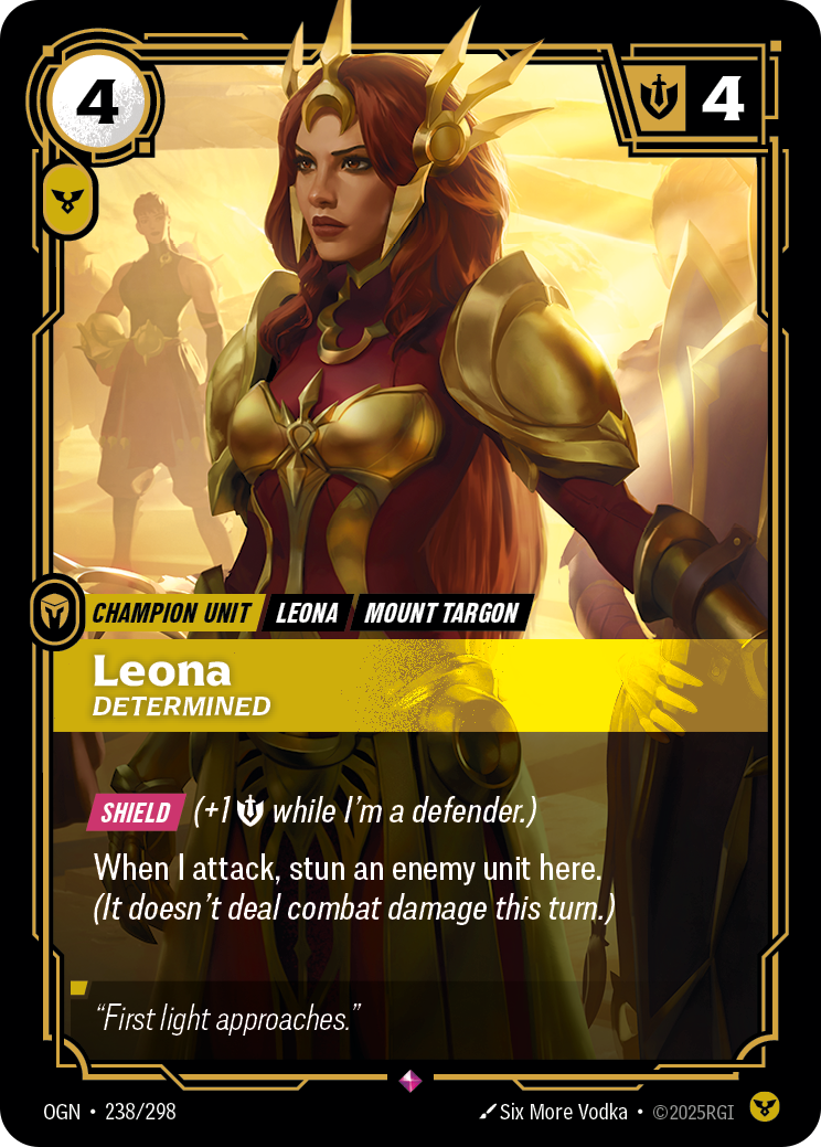 Leona, Determined OGN-238/298 Normal Riftbound card