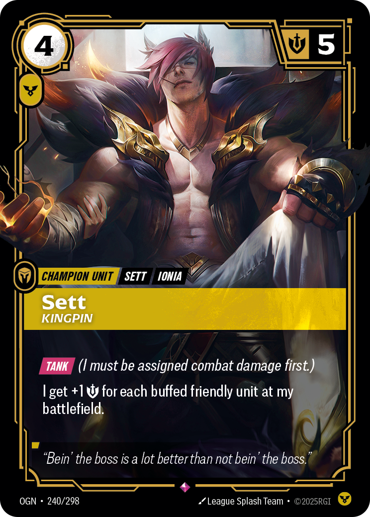 Sett, Kingpin Riftbound card