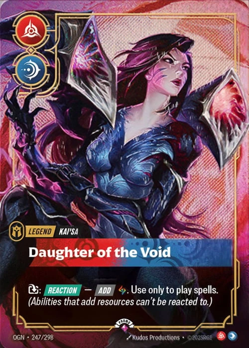 Daughter of the Void OGN-247/298-P-BEST Foil Riftbound card
