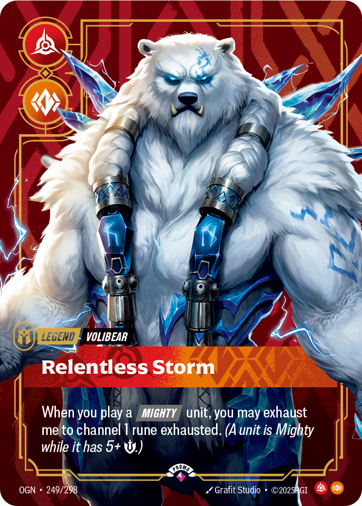 Relentless Storm OGN-249/298-P Normal Riftbound card