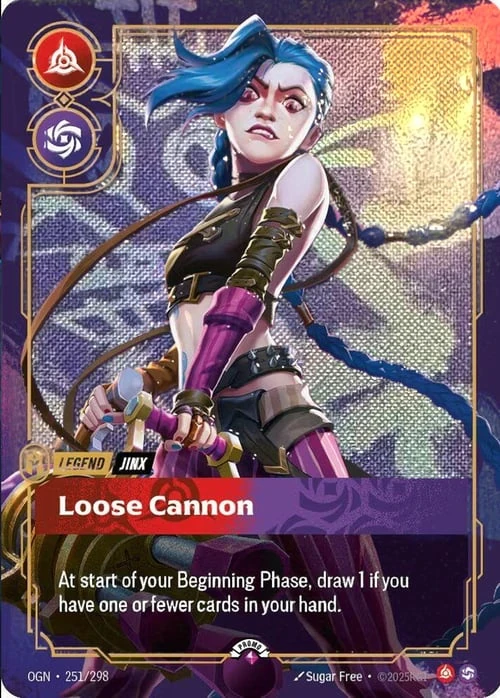 Loose Cannon OGN-251/298-P-BEST Foil Riftbound card