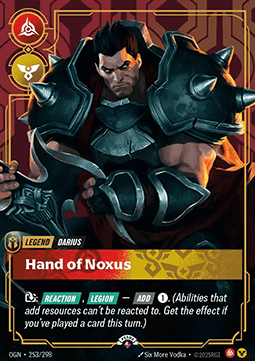 Hand of Noxus OGN-253/298-P Normal Riftbound card