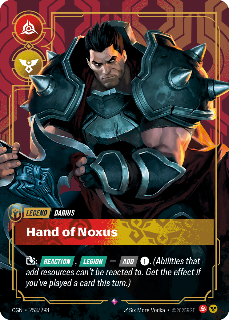 Hand of Noxus OGN-253/298 Normal Riftbound card