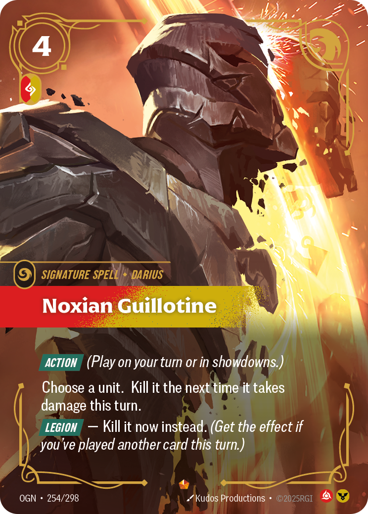 Noxian Guillotine OGN-254/298 Normal Riftbound card