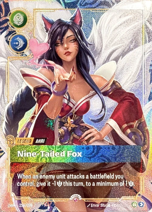 Nine-Tailed Fox OGN-255/298-P-BEST Foil Riftbound card