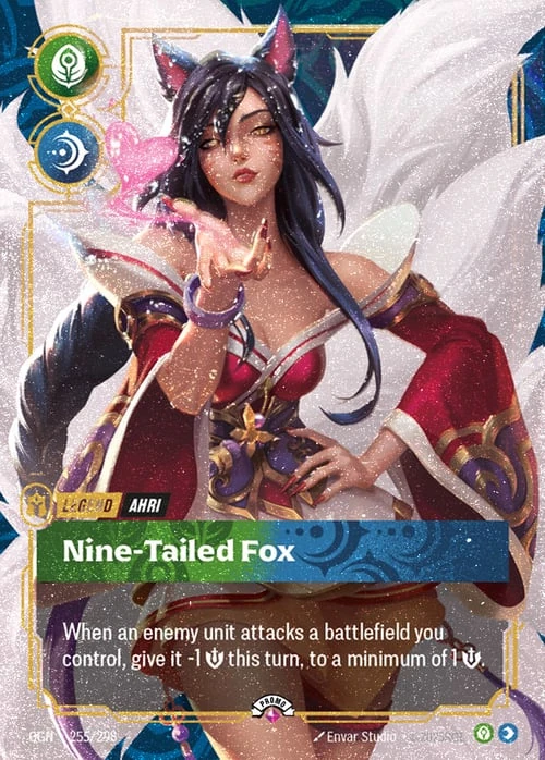 Nine-Tailed Fox OGN-255/298-P-PRIZE Normal Riftbound card
