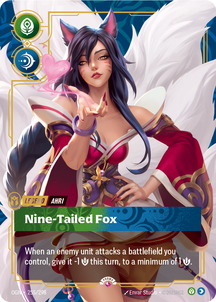 Nine-Tailed Fox OGN-255/298-P Normal Riftbound card