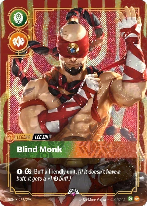 Blind Monk OGN-257/298-P-BEST Foil Riftbound card