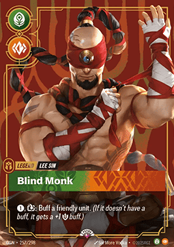 Blind Monk OGN-257/298-P Foil Riftbound card