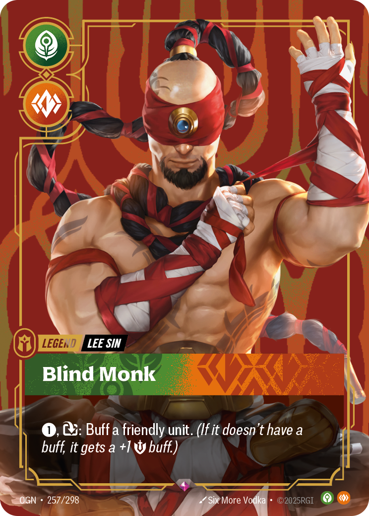 Blind Monk OGN-257/298 Normal Riftbound card