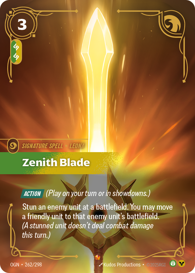 Zenith Blade OGN-262/298 Normal Riftbound card
