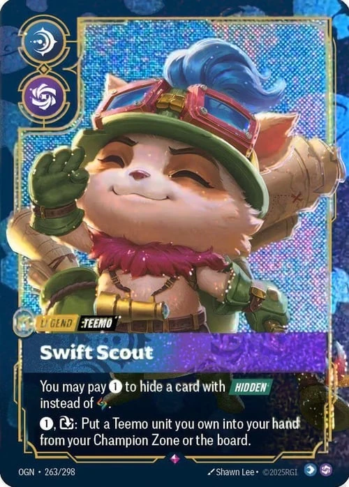 Swift Scout OGN-263/298-P-BEST Foil Riftbound card