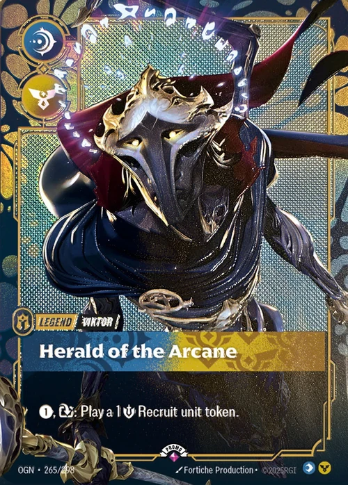 Herald of the Arcane OGN-265/298-P-BEST Foil Riftbound card