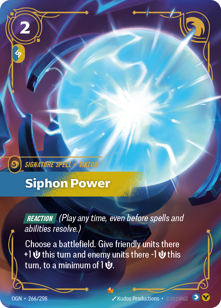 Siphon Power OGN-266/298 Normal Riftbound card