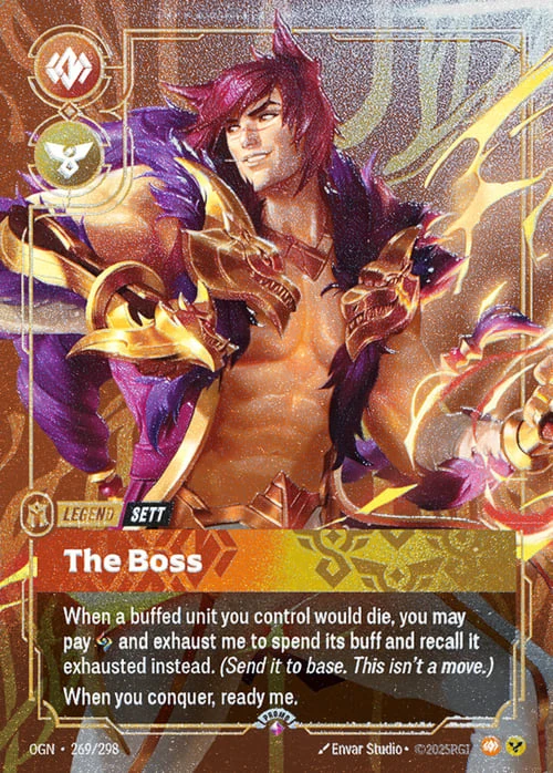The Boss OGN-269/298-P-PRIZE Normal Riftbound card