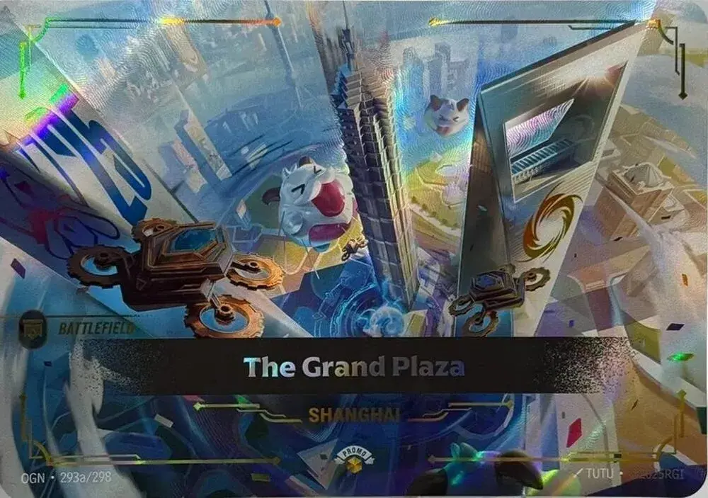 The Grand Plaza OGN-293a/298 Foil Riftbound card