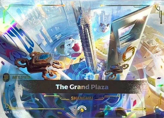 The Grand Plaza OGN-293a/298 Foil Riftbound card