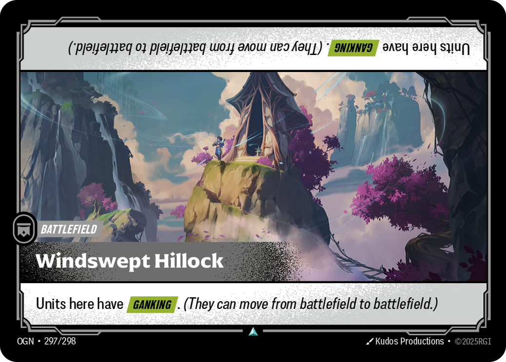 Windswept Hillock OGN-297/298 Normal Riftbound card