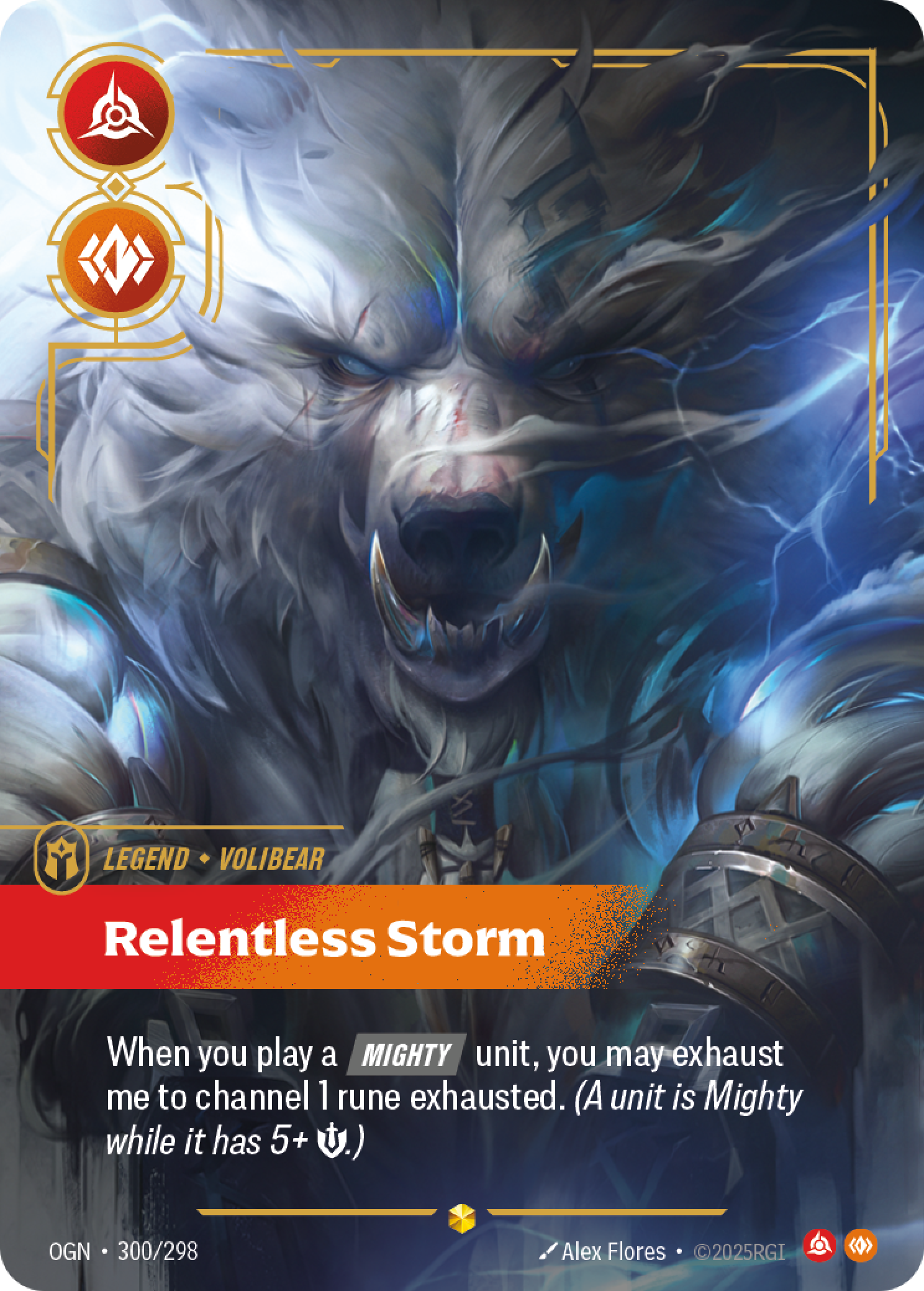 Relentless Storm OGN-300/298 Alternate Art Riftbound card