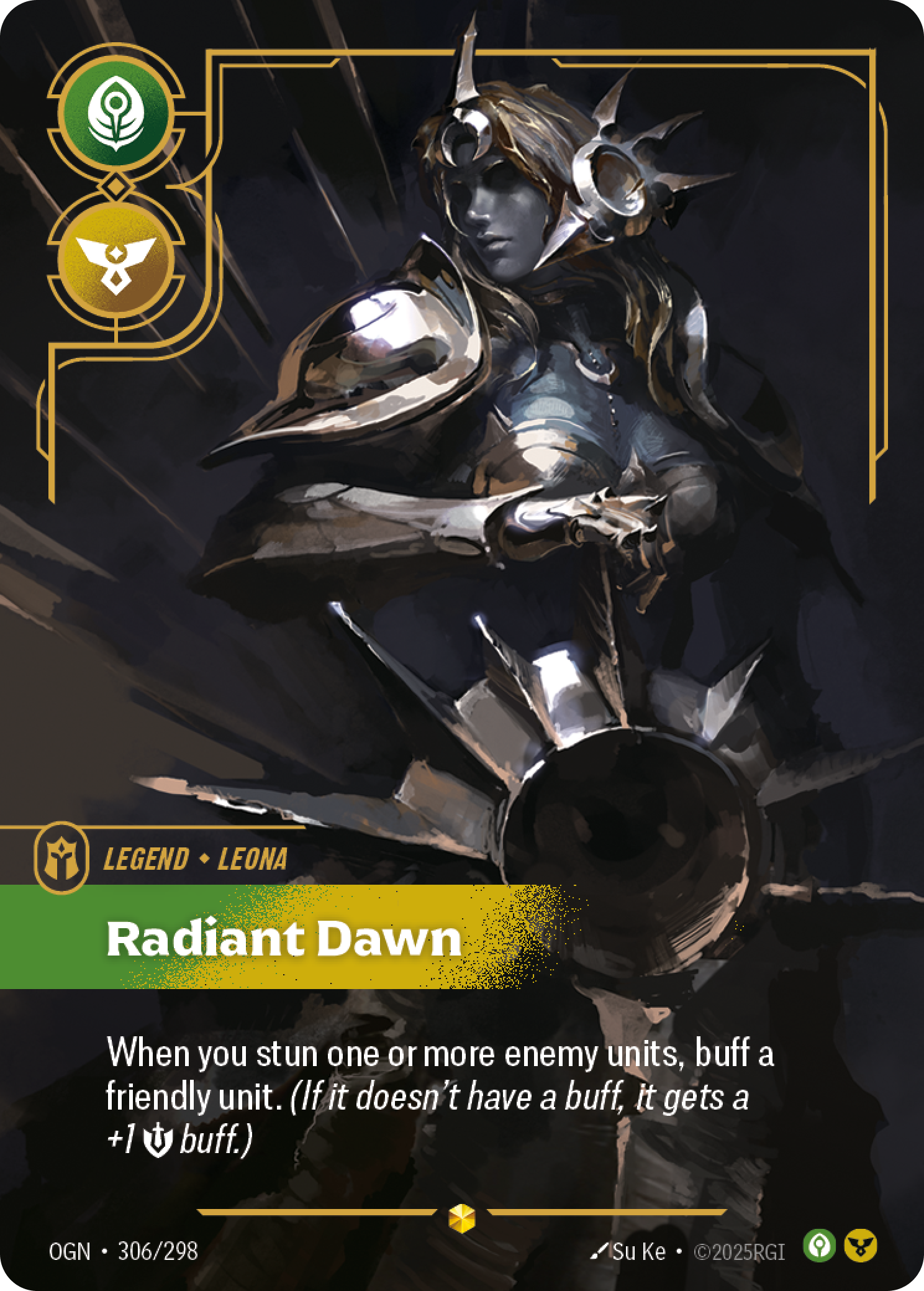 Radiant Dawn OGN-306/298 Alternate Art Riftbound card