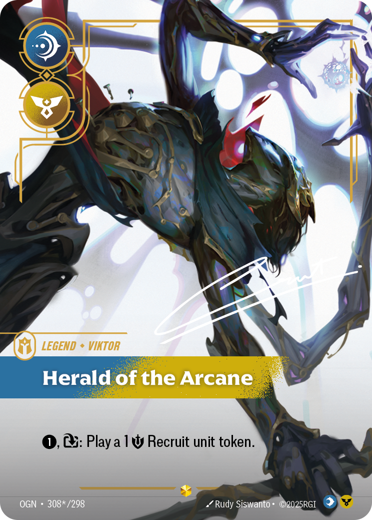 Herald of the Arcane OGN-308*/298 Signed Riftbound card